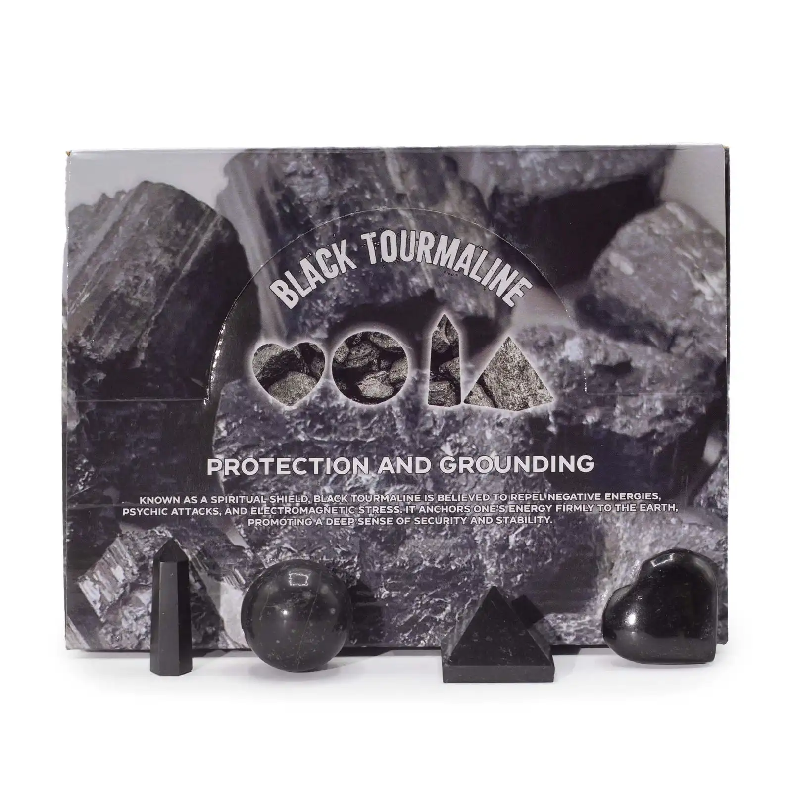 Four Gemstone Shapes - Black Tourmaline