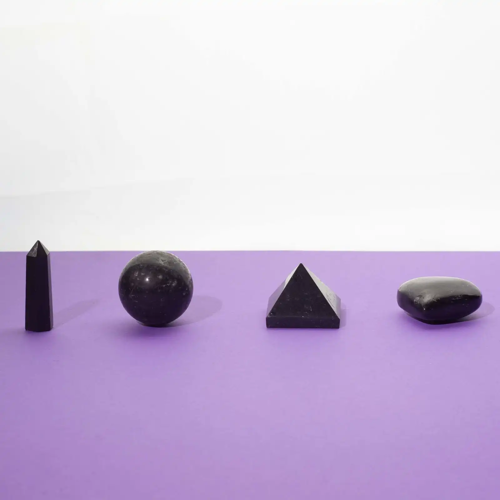 Four Gemstone Shapes - Black Tourmaline
