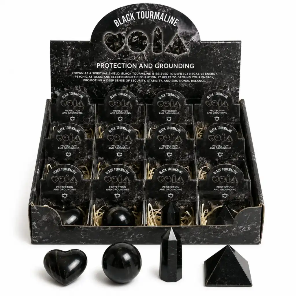 Four Gemstone Shapes - Black Tourmaline