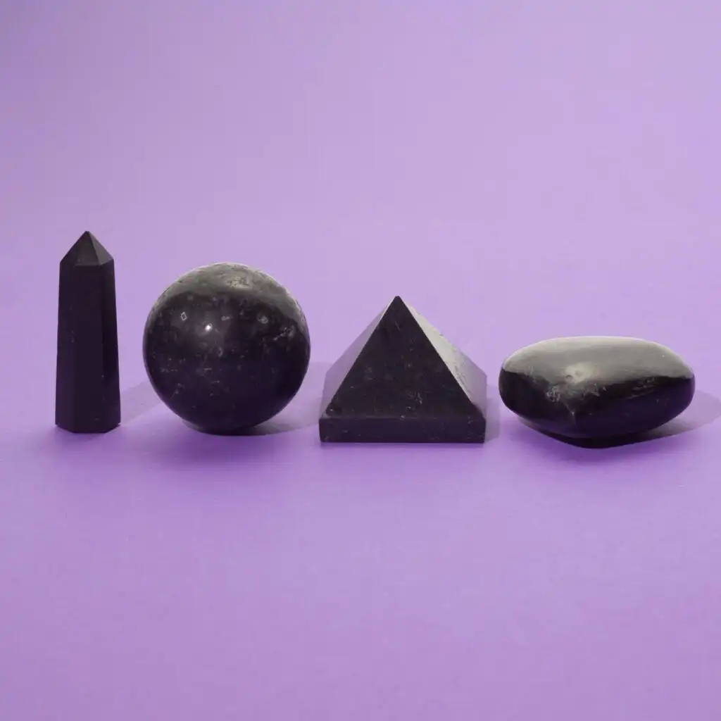 Four Gemstone Shapes - Black Tourmaline
