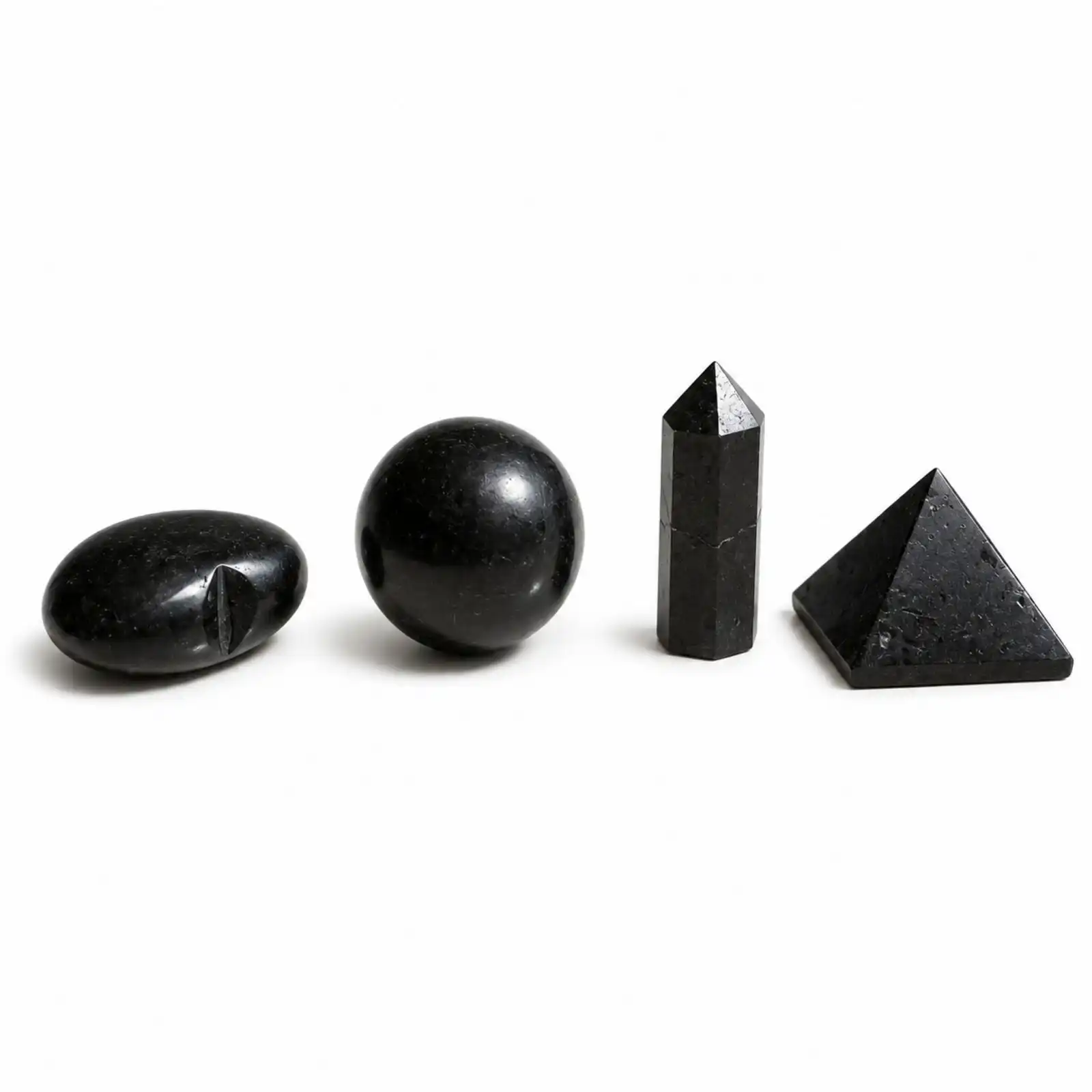 Four Gemstone Shapes - Black Tourmaline