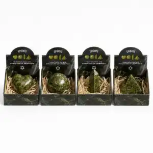 Four Gemstone Shapes - Epidote