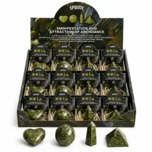 Four Gemstone Shapes - Epidote