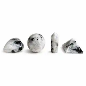 Four Gemstone Shapes - Rainbow Moonstone