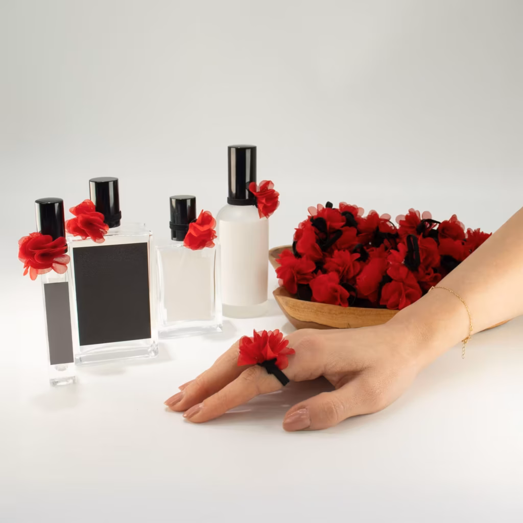 Fragrance Chiffon Diffuser Ring – Rose Red | www.artisangoods.co.uk