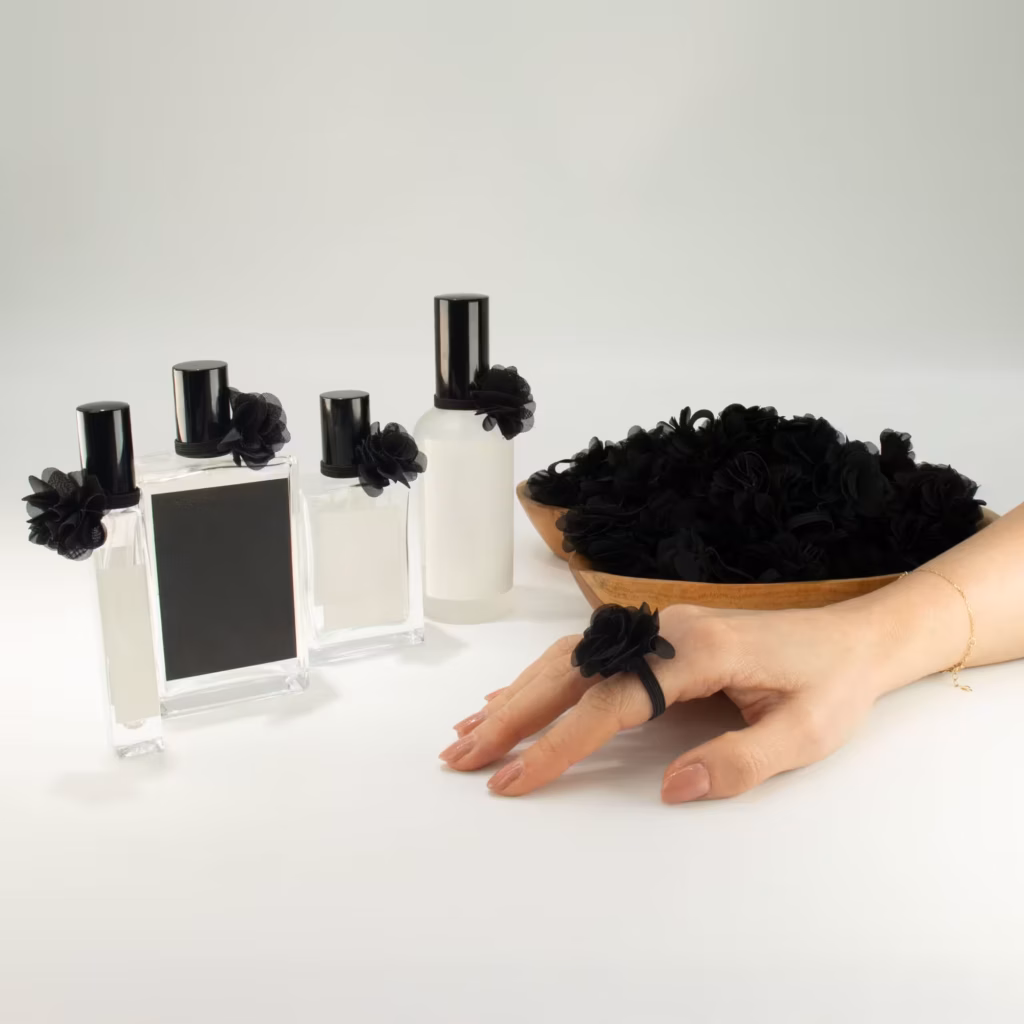 Fragrance Chiffon Diffuser Rings – Black | www.artisangoods.co.uk 2