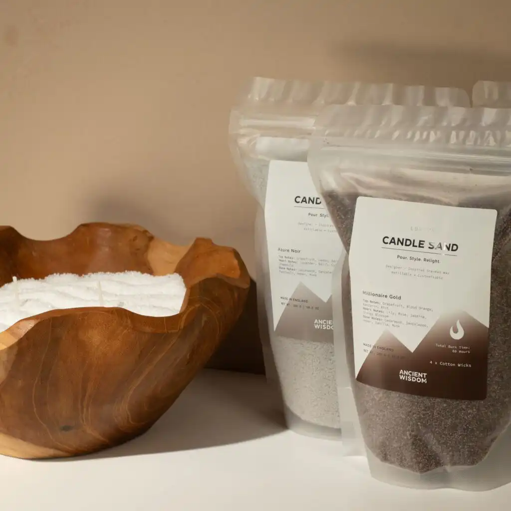 Fragranced Candle Sand - Chocolate Brown - Millionaire Gold - 300g