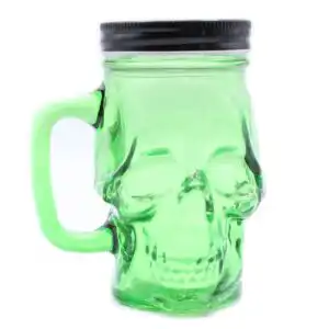 Funky Mason Jar – Skull – Green | www.artisangoods.co.uk