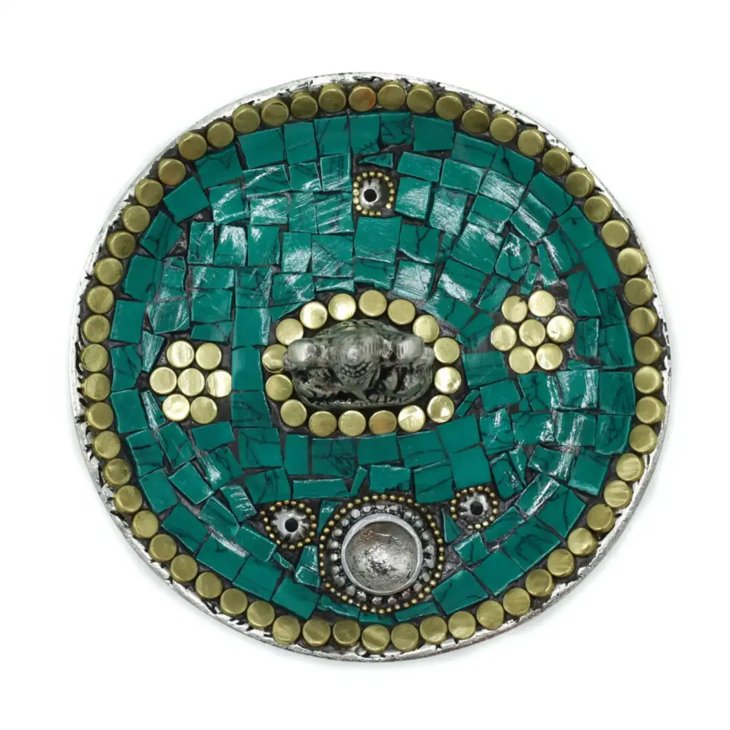 Ganesh Plate Tibetan Decor Cone & Stick Holder | www.artisangoods.co.uk