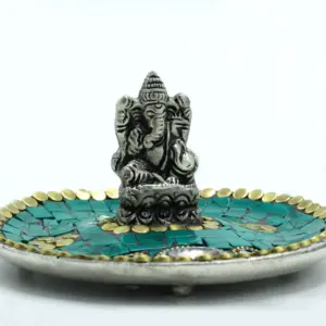 Ganesh Plate Tibetan Decor Cone & Stick Holder | www.artisangoods.co.uk 3