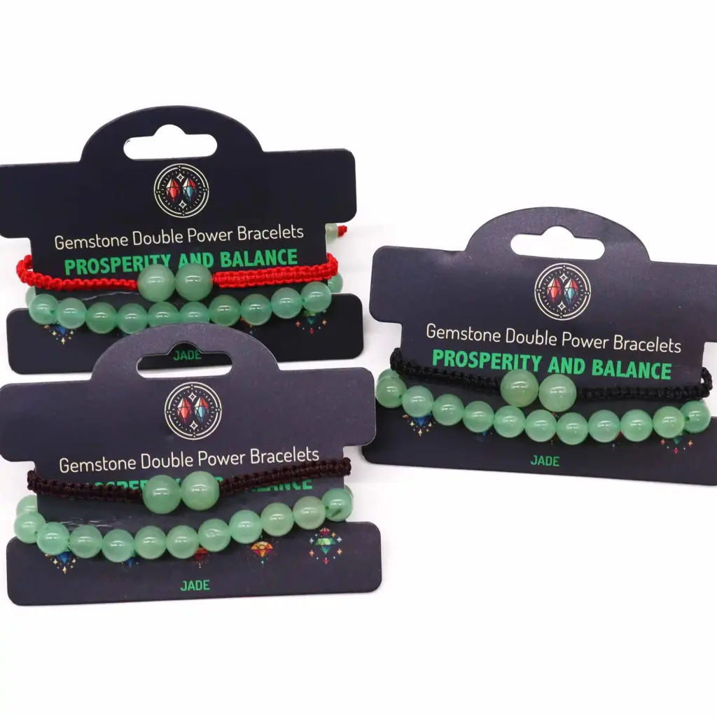 Gemstone Double Power Bracelets- Jade | www.artisangoods.co.uk 2 Gemstone Double Power Bracelets- Jade | www.artisangoods.co.uk 2