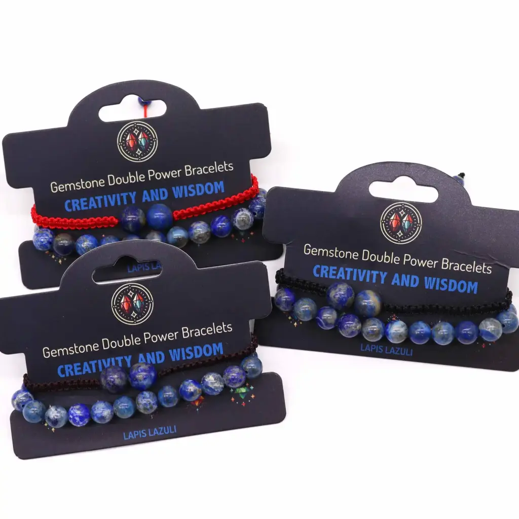 Gemstone Double Power Bracelets- Lapis Lazuli | www.artisangoods.co.uk 2