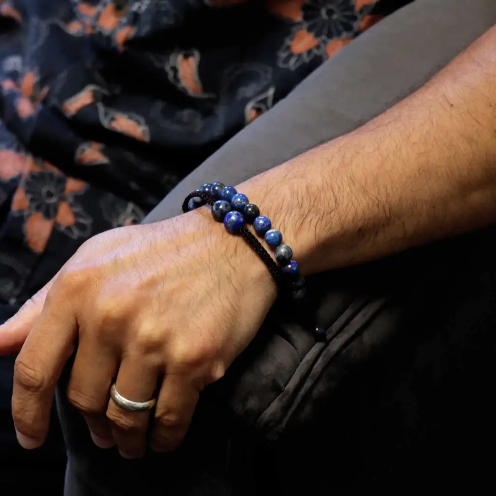 Gemstone Double Power Bracelets- Lapis Lazuli | www.artisangoods.co.uk 3