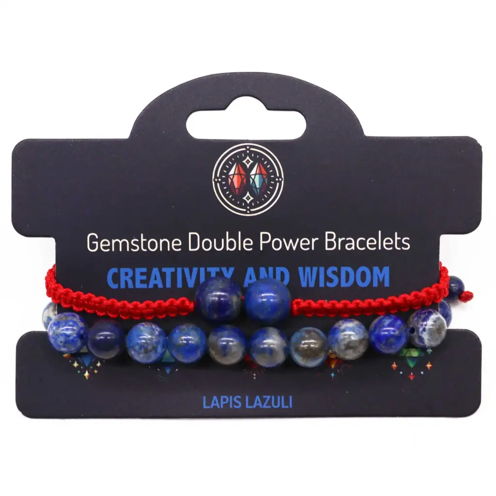Gemstone Double Power Bracelets- Lapis Lazuli | www.artisangoods.co.uk
