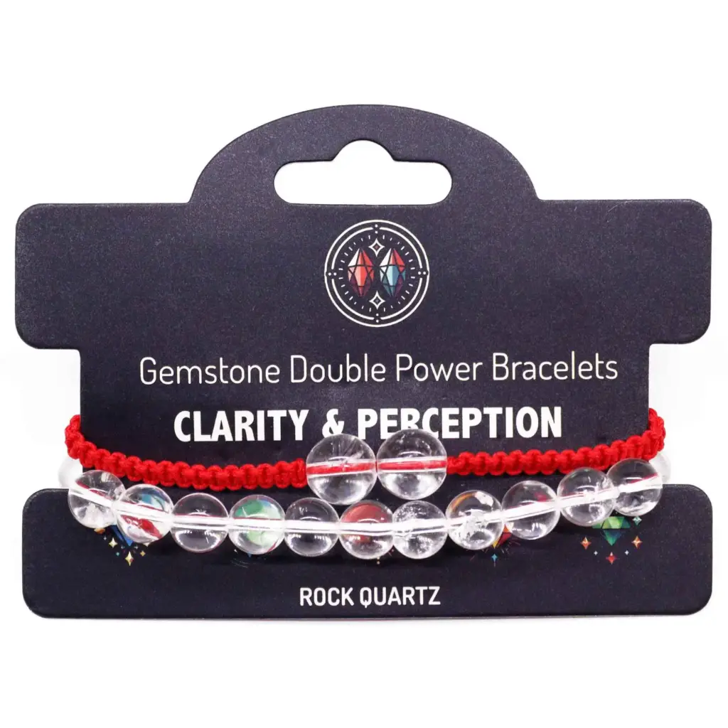 Gemstone Double Power Bracelets- Rock Quartz | www.artisangoods.co.uk