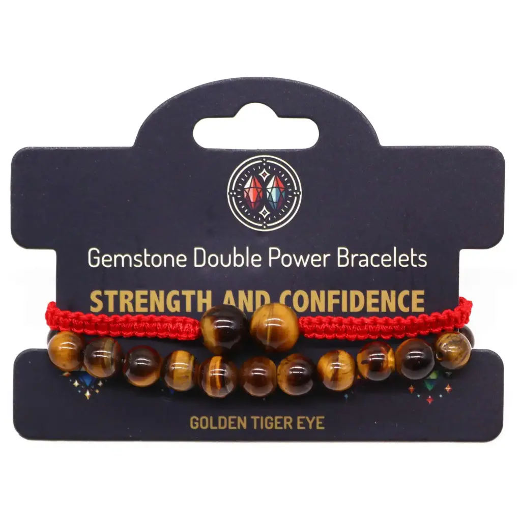 Gemstone Double Power Bracelets- Tiger Eye | www.artisangoods.co.uk