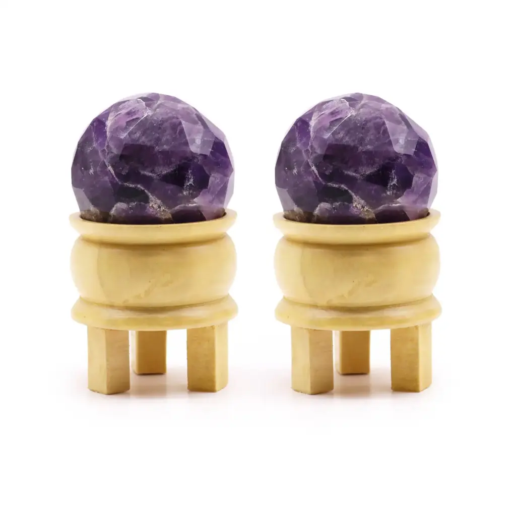 Gemstone Faceted Healing Ball & Stand – Amethyst | www.artisangoods.co.uk 2 Gemstone Faceted Healing Ball & Stand – Amethyst | www.artisangoods.co.uk 2