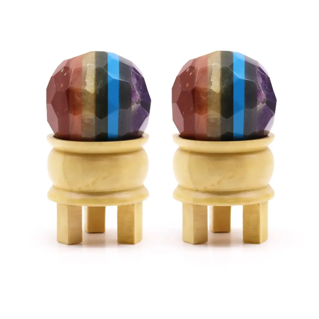 Gemstone Faceted Healing Ball & Stand – Seven Chakra | www.artisangoods.co.uk 2 Gemstone Faceted Healing Ball & Stand – Seven Chakra | www.artisangoods.co.uk 2