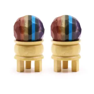 Gemstone Faceted Healing Ball & Stand – Seven Chakra | www.artisangoods.co.uk 2
