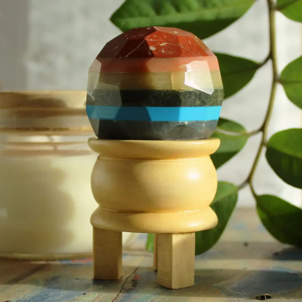 Gemstone Faceted Healing Ball & Stand – Seven Chakra | www.artisangoods.co.uk 3 Gemstone Faceted Healing Ball & Stand – Seven Chakra | www.artisangoods.co.uk 3