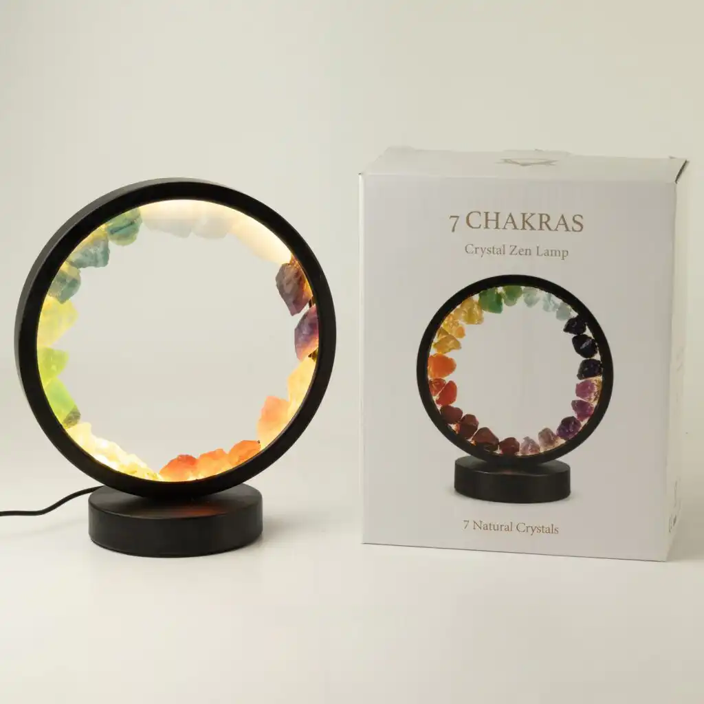 Gemstone Halo Lamp - 7 Chakra - 7 Gems