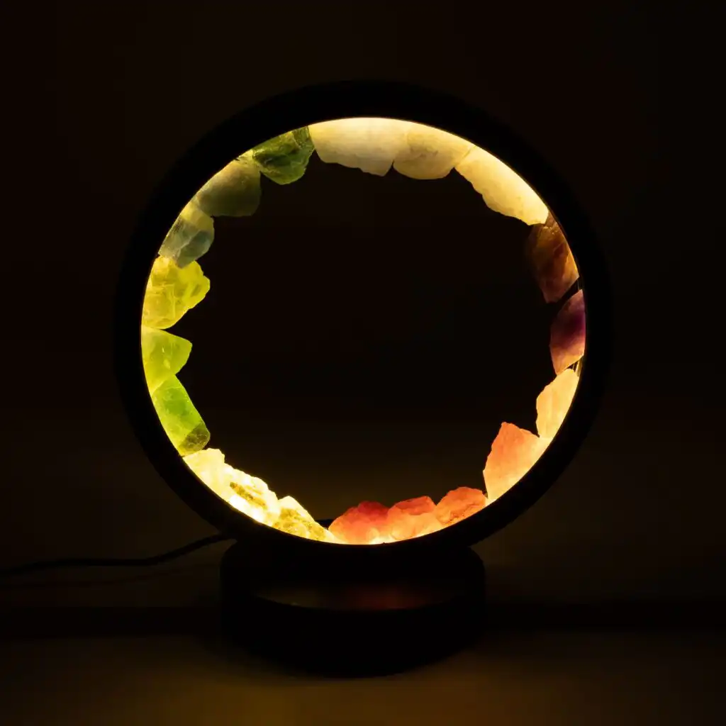 Gemstone Halo Lamp - 7 Chakra - 7 Gems