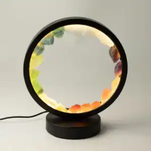 Gemstone Halo Lamp - 7 Chakra  - 7 Gems