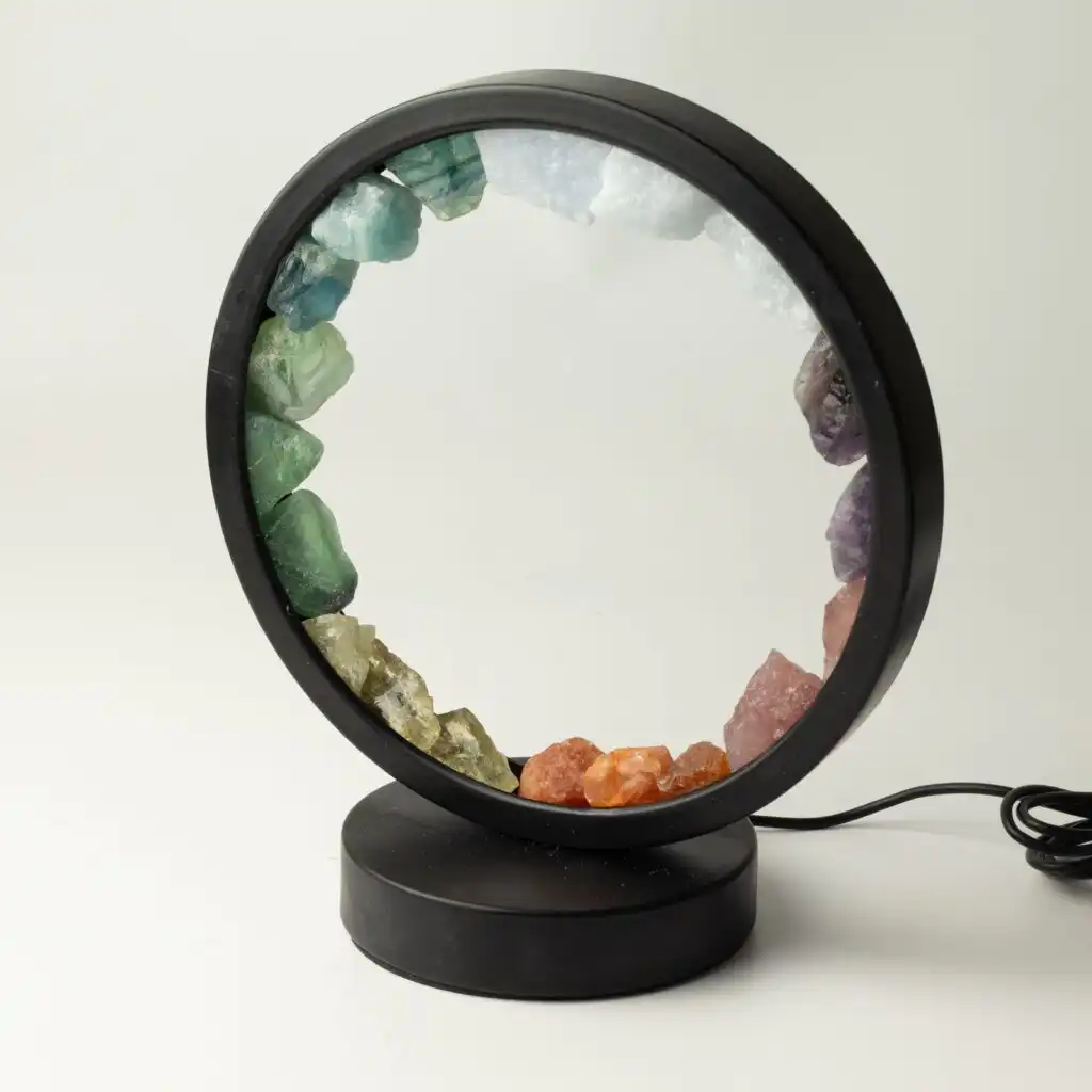 Gemstone Halo Lamp - 7 Chakra - 7 Gems