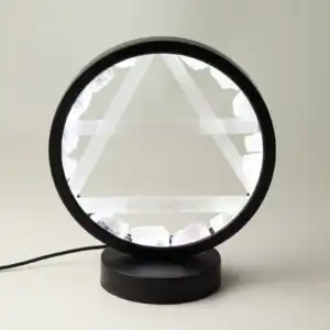 Gemstone Halo Lamp - Air - Clear Quartz & Selenite