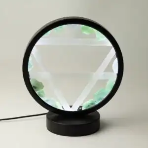 Gemstone Halo Lamp - Earth  - Aventurine & Selenite