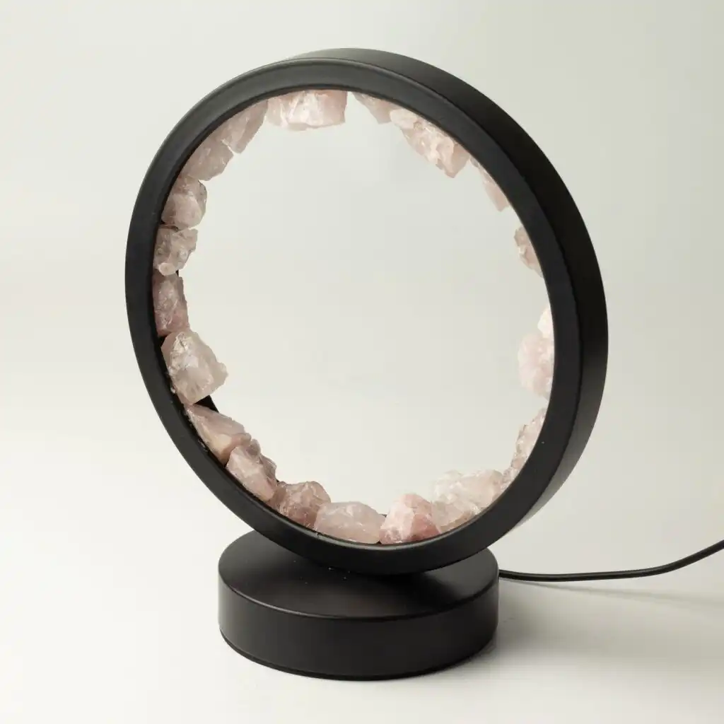 Gemstone Halo Lamp - Zen Body - Rose Quartz