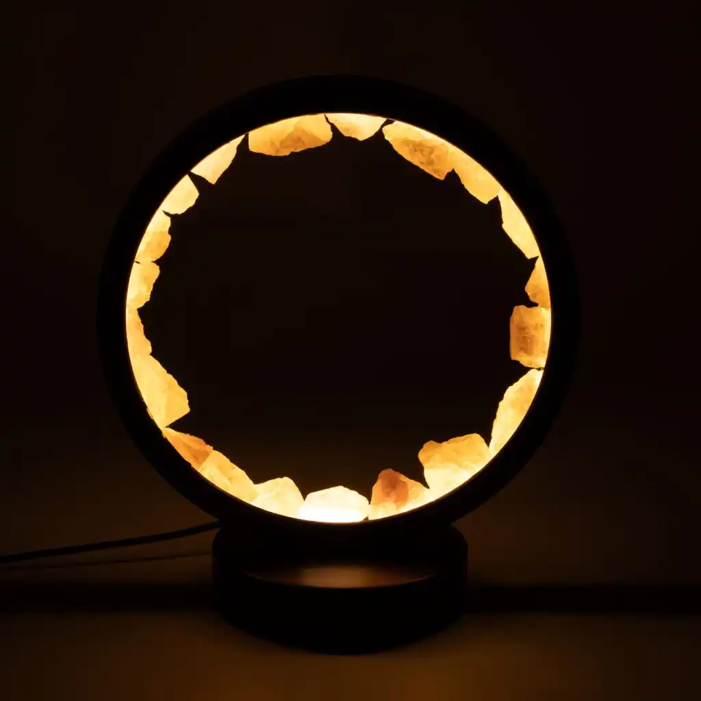 Gemstone Halo Lamp - Zen Body - Rose Quartz
