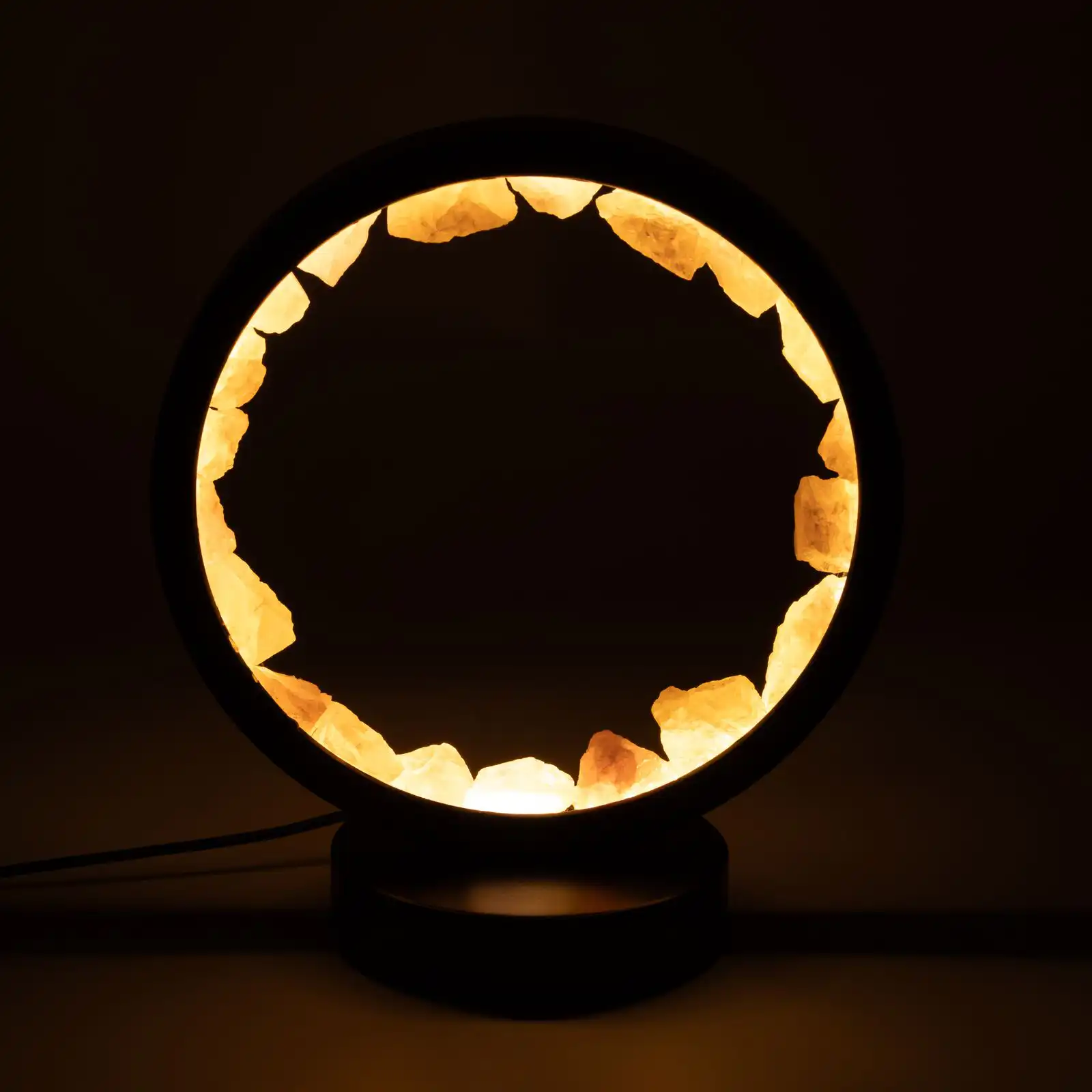 Gemstone Halo Lamp - Zen Body - Rose Quartz