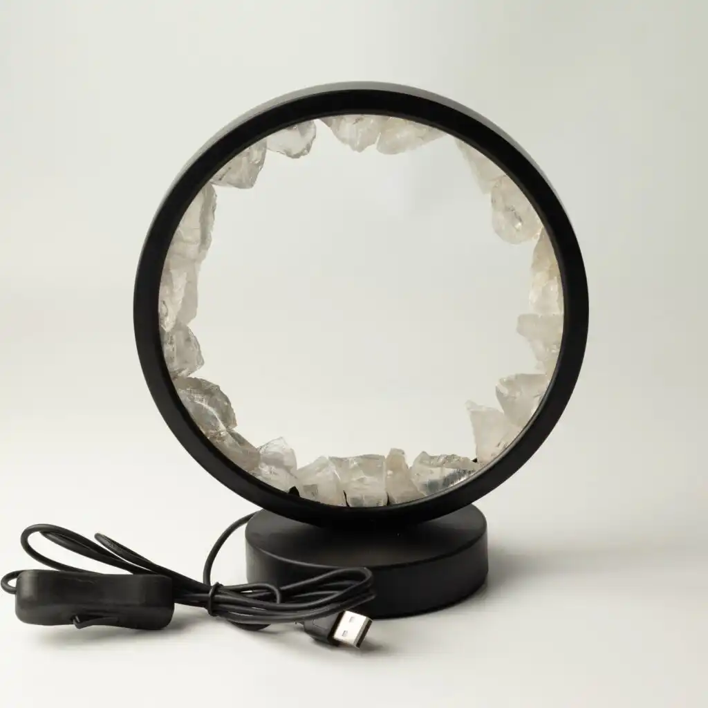Gemstone Halo Lamp - Zen Mind - Clear Quartz