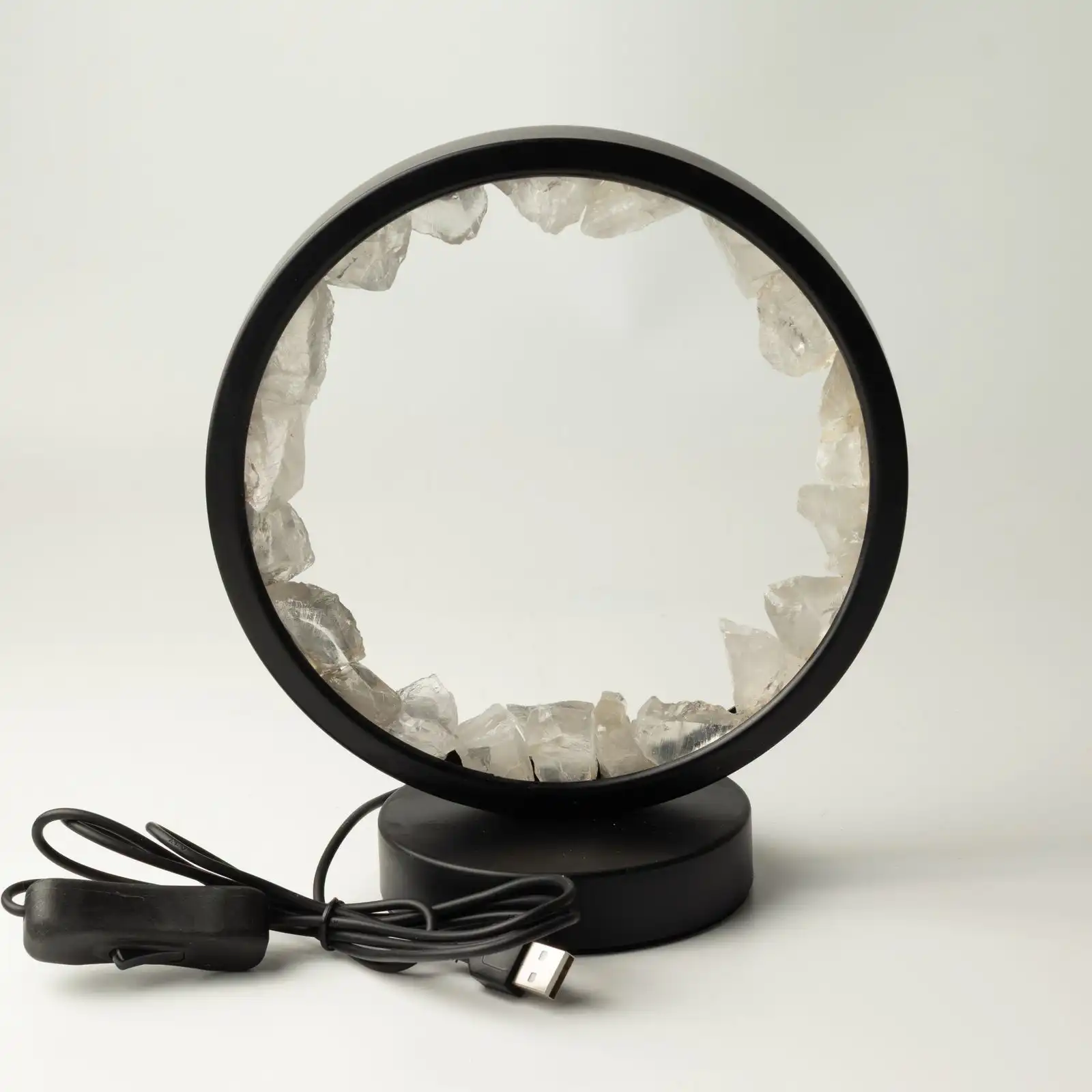 Gemstone Halo Lamp - Zen Mind - Clear Quartz