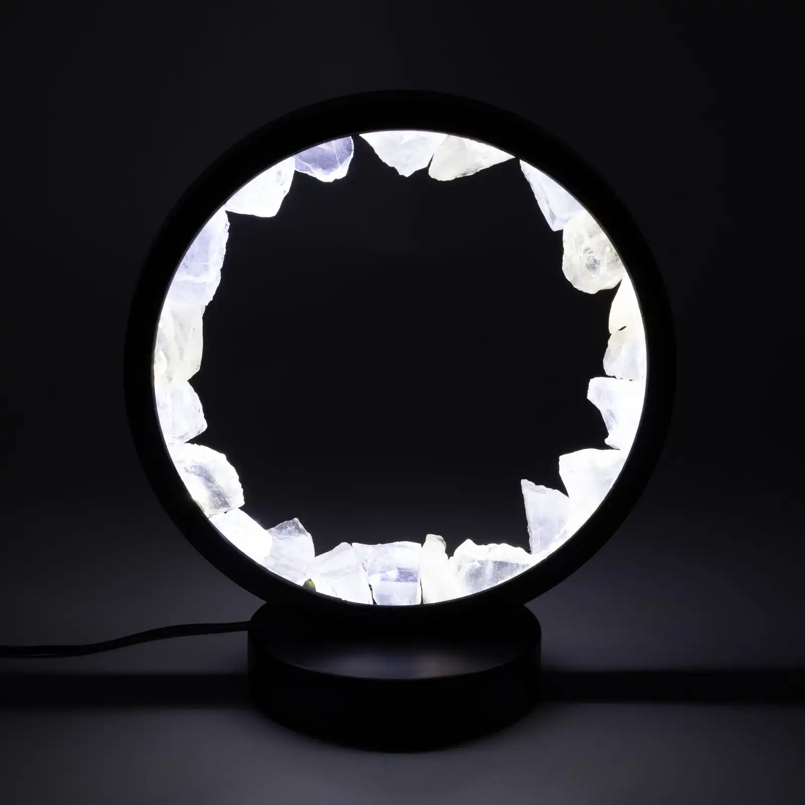 Gemstone Halo Lamp - Zen Mind - Clear Quartz