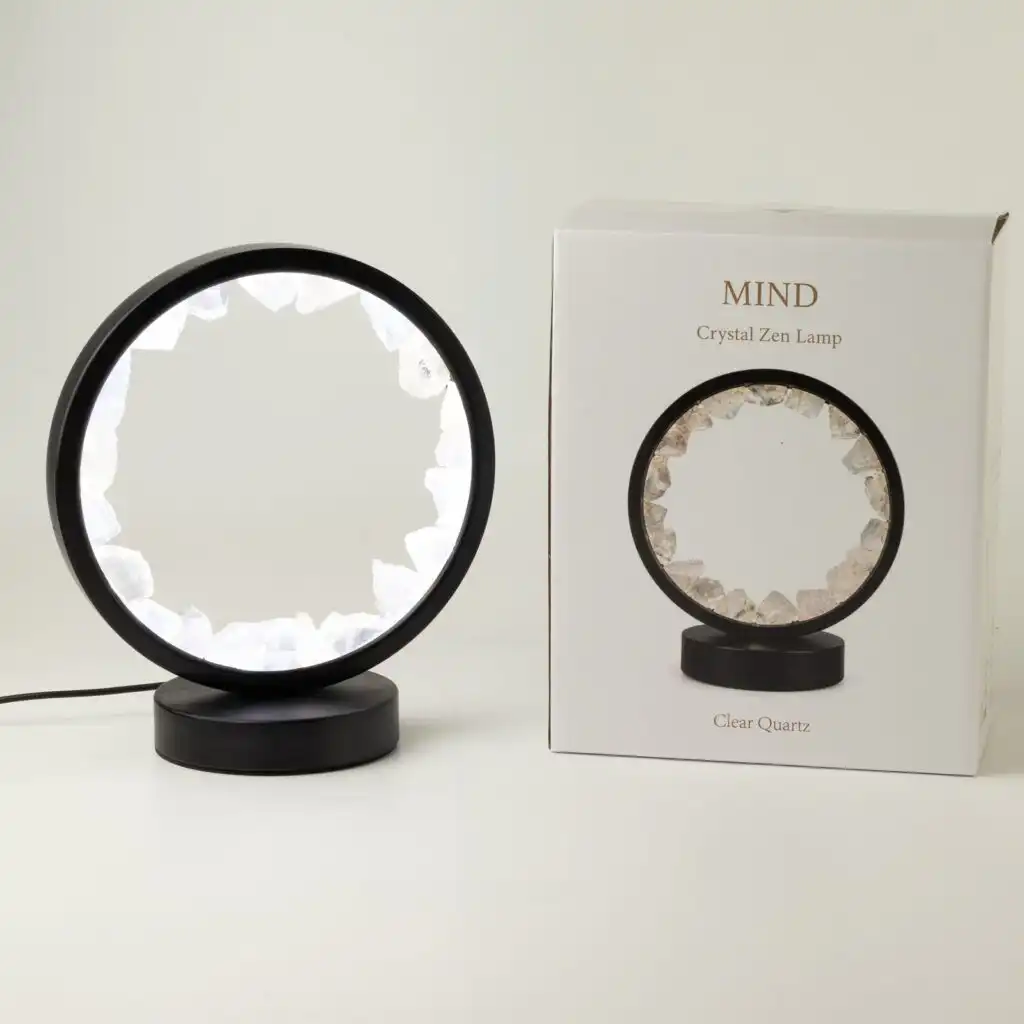 Gemstone Halo Lamp - Zen Mind - Clear Quartz