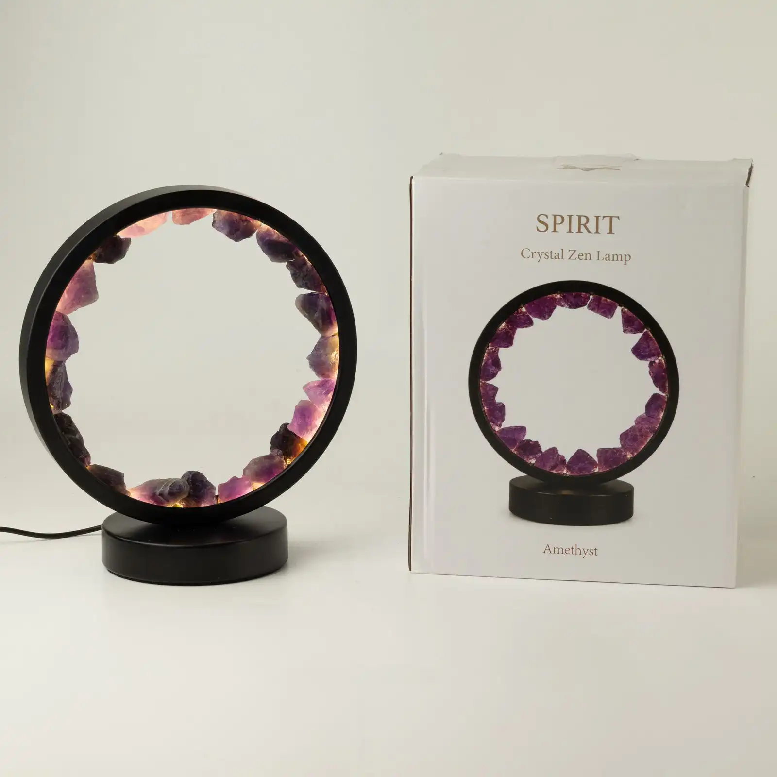 Gemstone Halo Lamp - Zen Spirit  - Amethyst