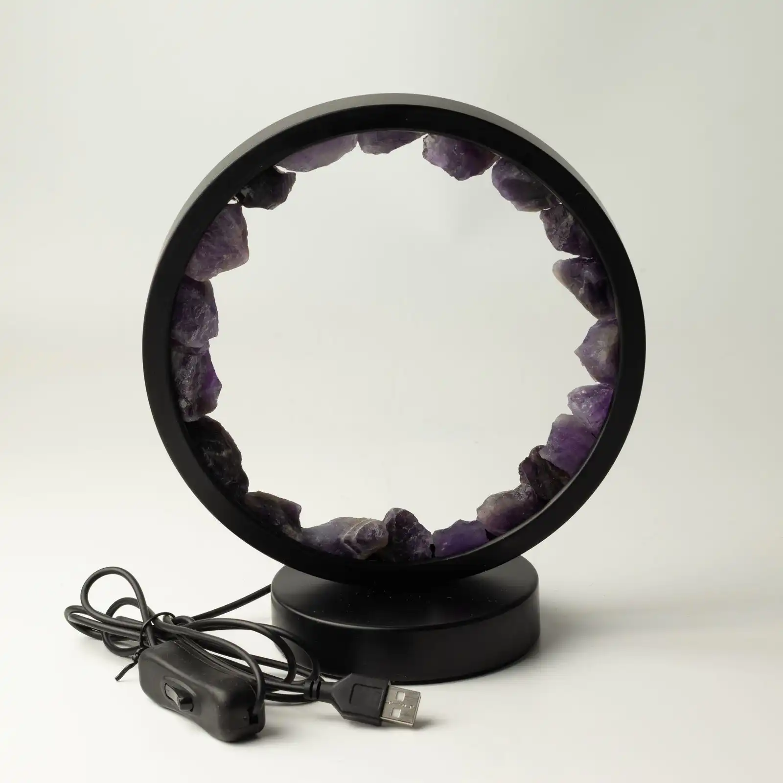 Gemstone Halo Lamp - Zen Spirit  - Amethyst
