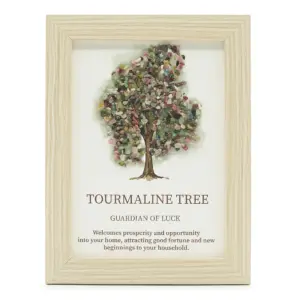 Gemstone Picture - Tree of Life - Toruraline (20x14.7x1cm)