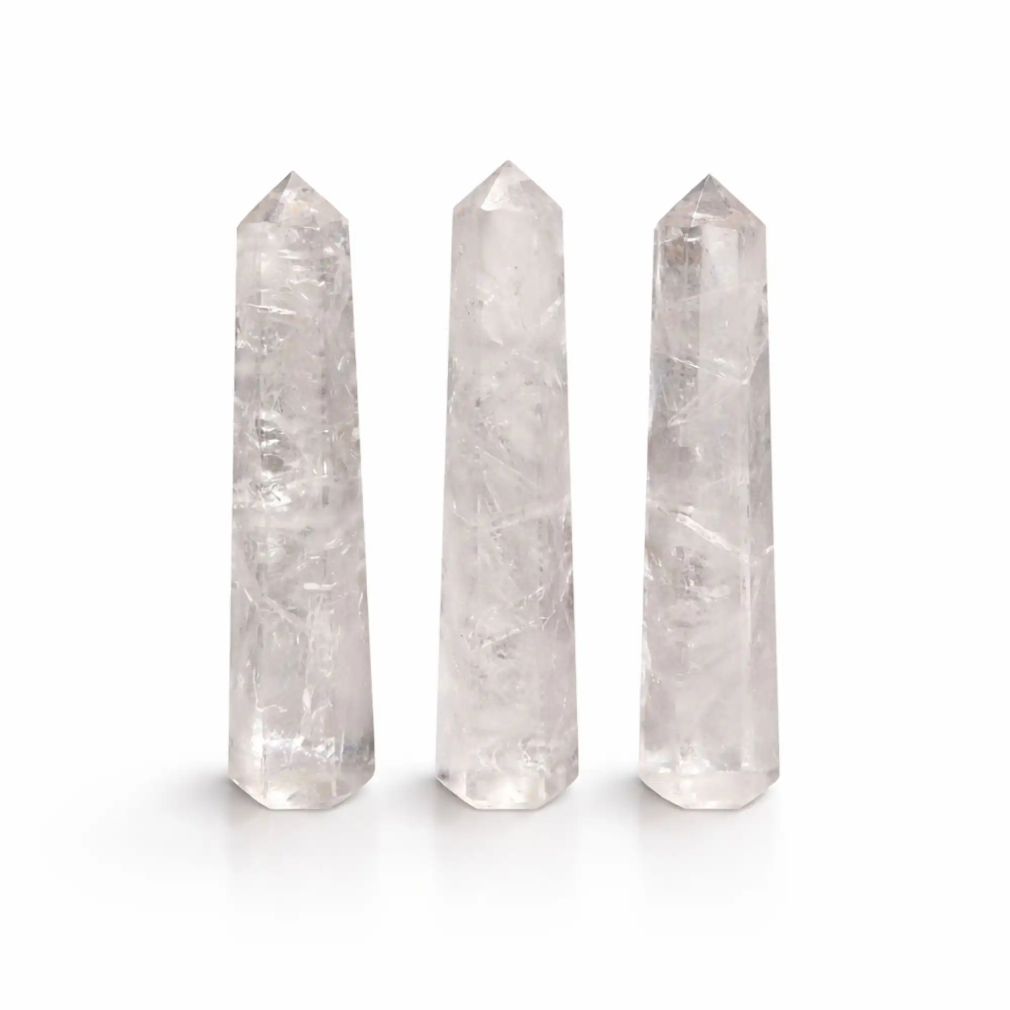 Gemstone Six Face Obelisk Point approx 11cm  - Clear Quartz