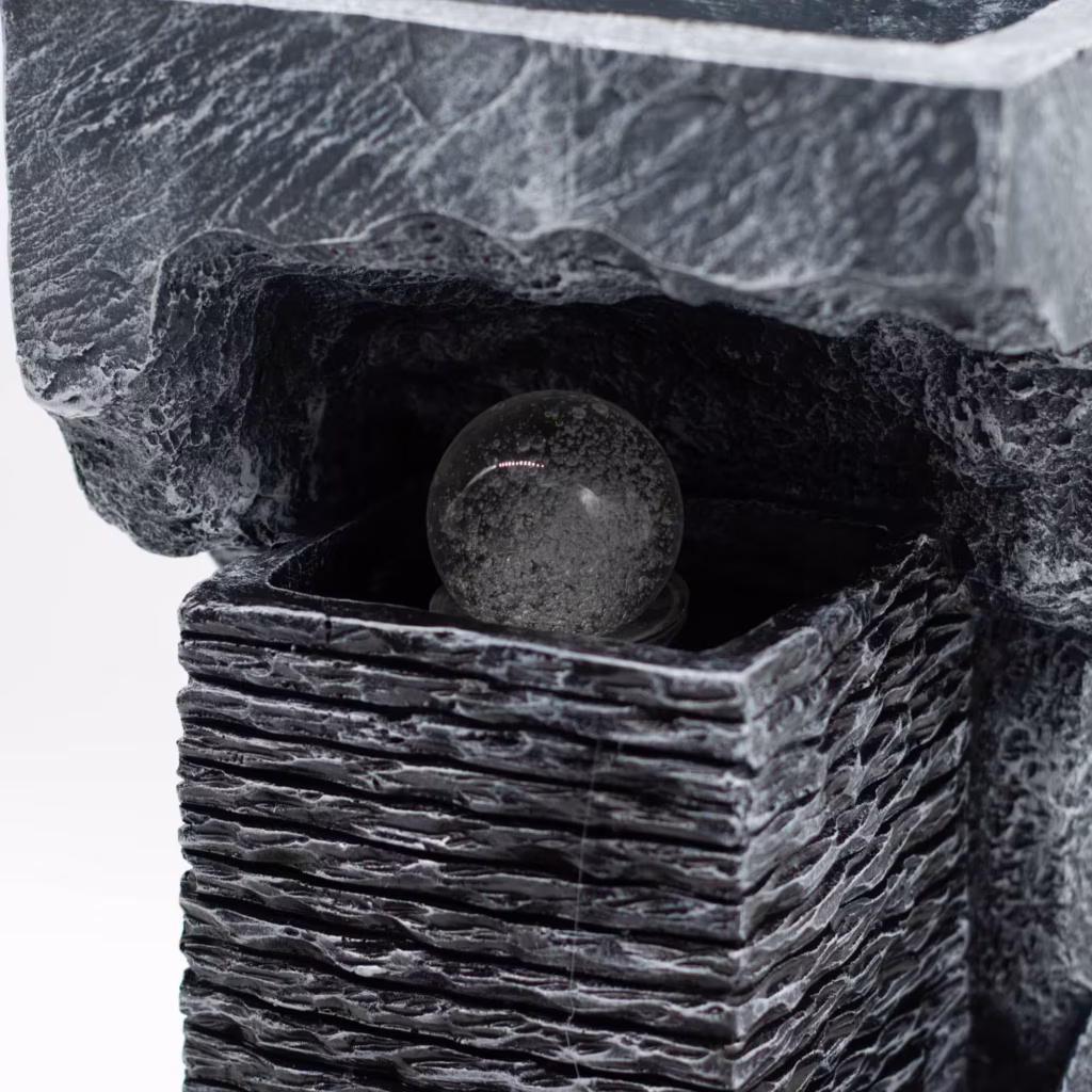 Grand Water Feature – 24x22x48cm – Colour Changing Crystal Ball in Rock | www.artisangoods.co.uk Grand Water Feature – 24x22x48cm – Colour Changing Crystal Ball in Rock | www.artisangoods.co.uk