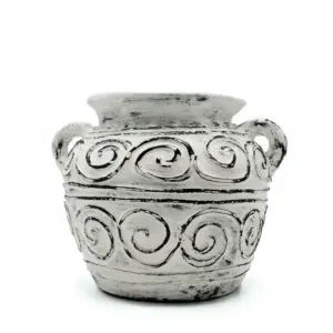 Greek Clay Plant Pot With Handles – Cream 15cm | www.artisangoods.co.uk 2