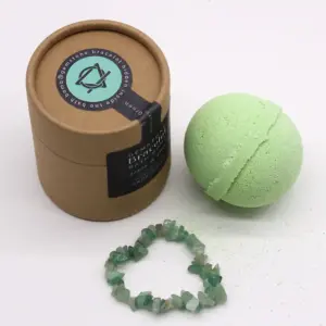 Green Aventurine Gem Bracelet Bath Bomb | www.artisangoods.co.uk 4