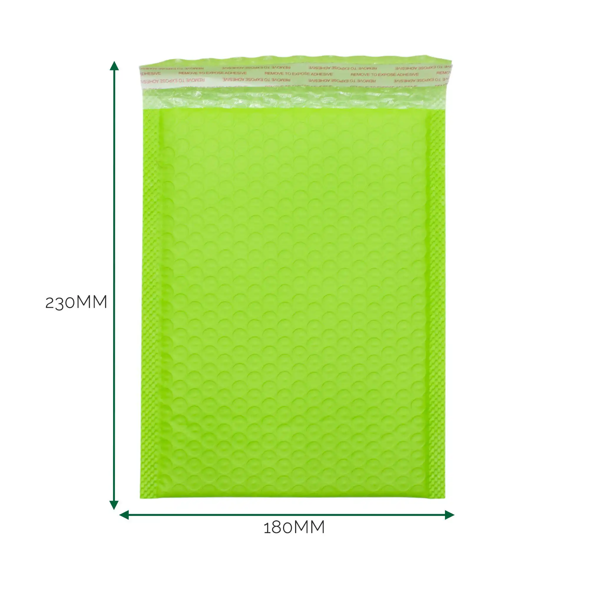 Green Poly Bubble Envelope (180×230+40mm) | www.artisangoods.co.uk 3 Green Poly Bubble Envelope (180x230+40mm) - Image 2