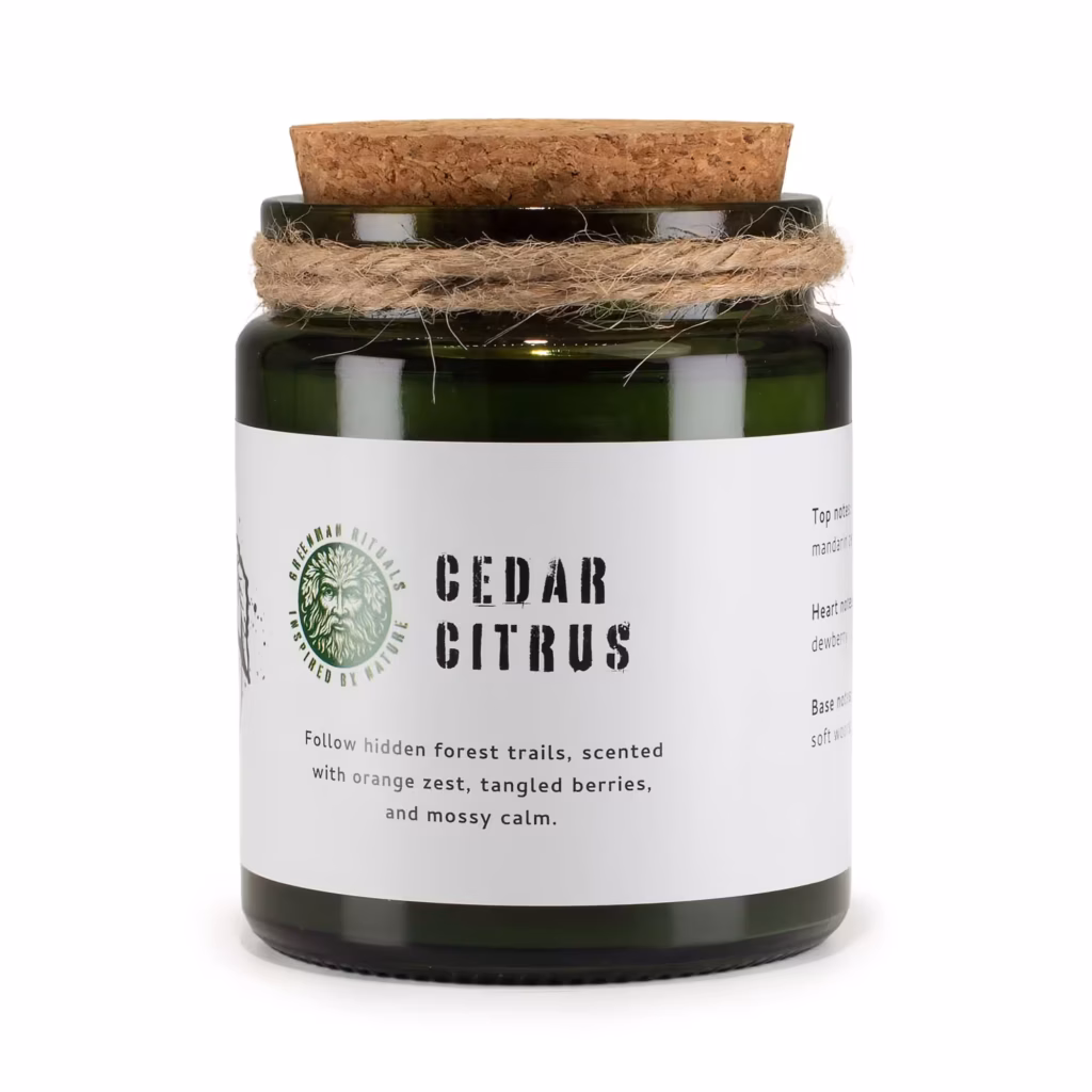 Greenman Woodwick Soy Candle – Cedar Citrus | www.artisangoods.co.uk