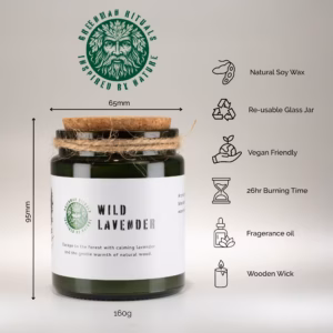 Greenman Woodwick Soy Candle – Leaves & Linen | www.artisangoods.co.uk 8