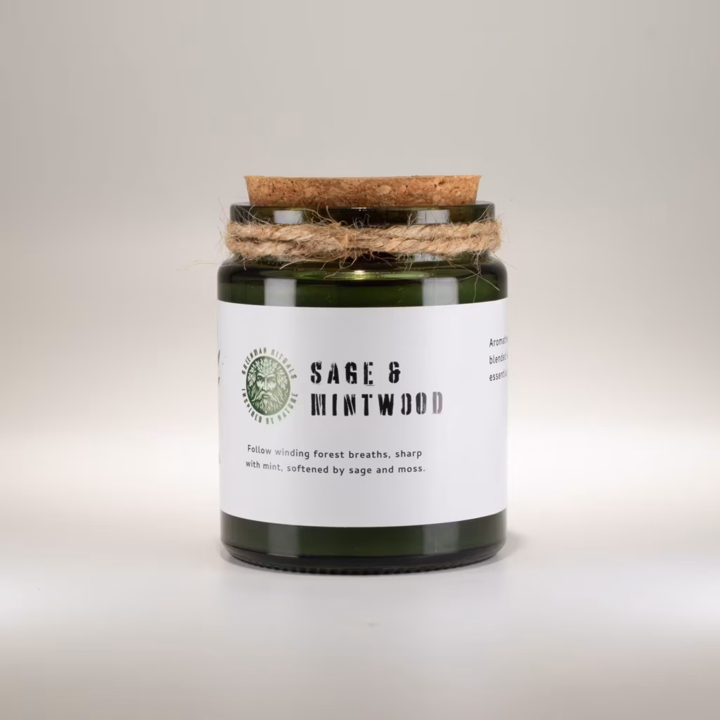 Greenman Woodwick Soy Candle – Sage & Mintwood | www.artisangoods.co.uk 4