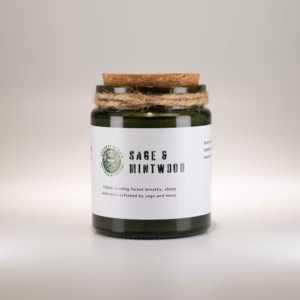 Greenman Woodwick Soy Candle – Sage & Mintwood | www.artisangoods.co.uk 4
