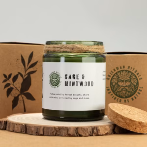 Greenman Woodwick Soy Candle – Sage & Mintwood | www.artisangoods.co.uk 6